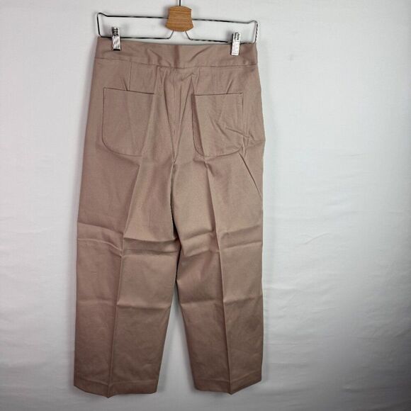 Everlane The Wide Leg High Rise Cotton Pant Blush Beige 2 - Picture 2 of 5